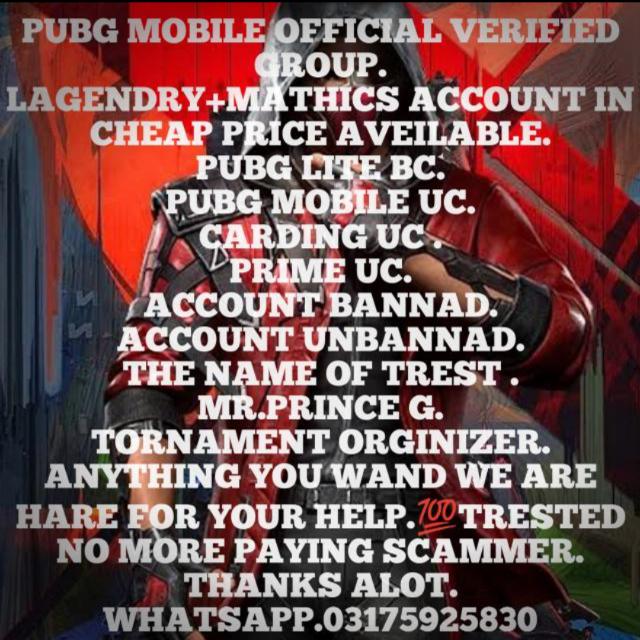 ❤️PRINCE❤️PUBG❤️UC BC❤️AND ACC❤️SELLER❤