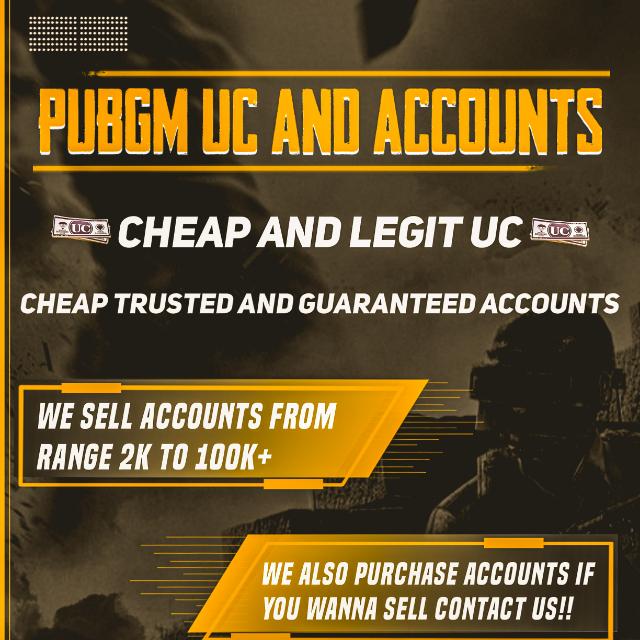 PUBGM UC AND ACCOUNTS