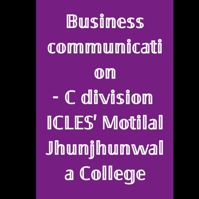 Business communication- C