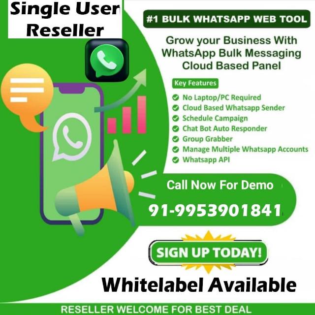 Bulk WhatsApp Mobile - 9953901841 Cloud Based Sender