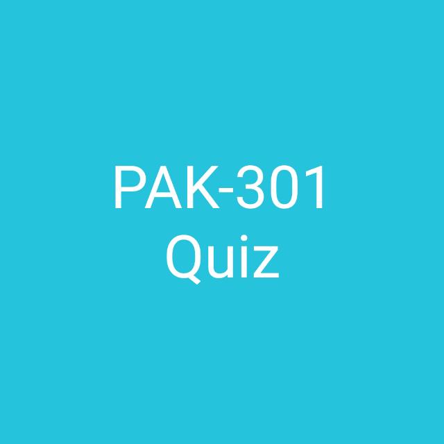 PAK-301 Quiz❤ 