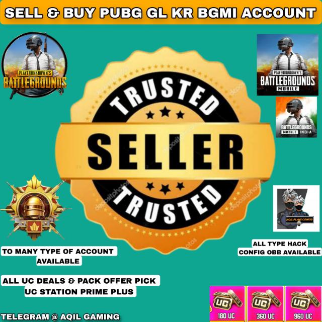 👑 SELL & BUY PUBG  ACCOUNT AND UC  👑