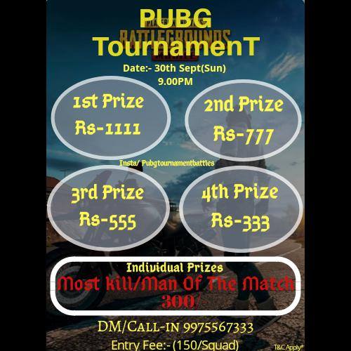 ?⚔PUBG TOURNAMENT'S⚔?