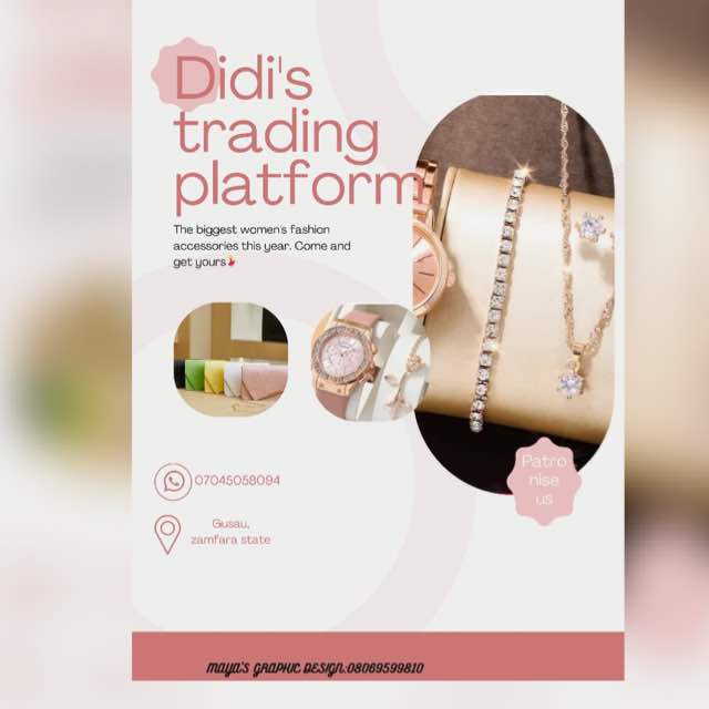 Didi's trading platform muna da kaya masu kyau da arha 💫muna maraba da masu siyen daya ko sari