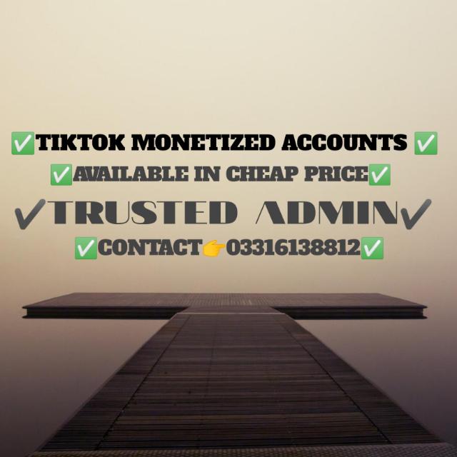 ✅TIKTOK MONETIZED ACCOUNTS AVAILABLE ✅